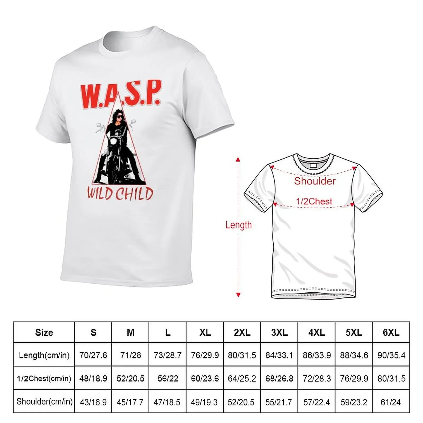 WASP Wild Child Enhanced T-Shirt summer top graphics sweat clothing for men