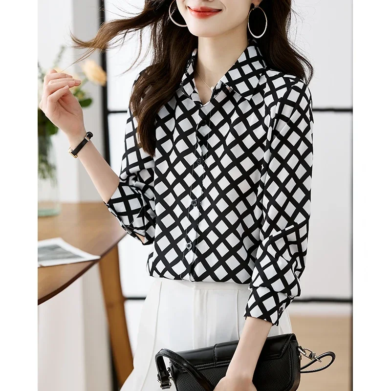 

New Arrival Ladies' Shirts for Elegant Style Luxury Women's Button-Down Tops with Graceful Design Spring Autumn tops blusa mujer