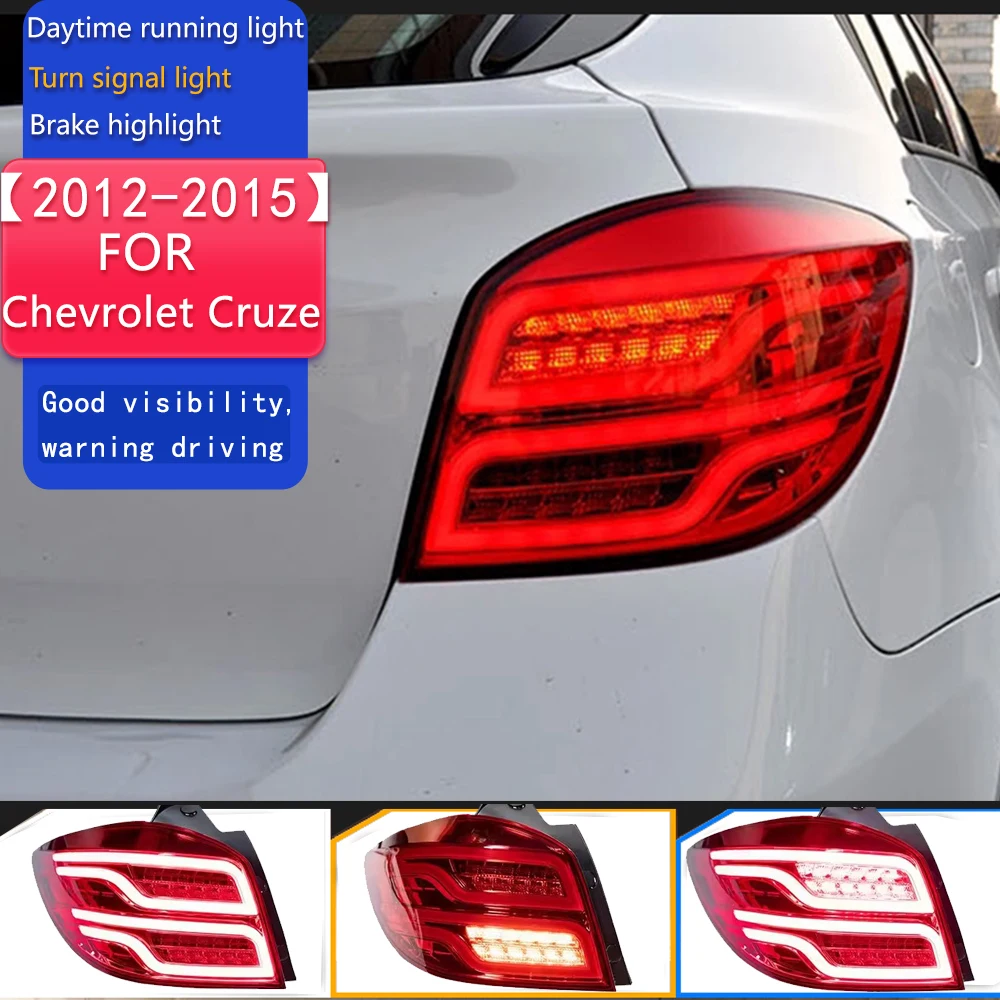 

Стайлинг автомобиля для Chevrolet Cruze светодиодные задние фонари 2012-2015 Cruze Hatch задний светодиодный задний фонарь DRL задний фонарь автоаксессуары