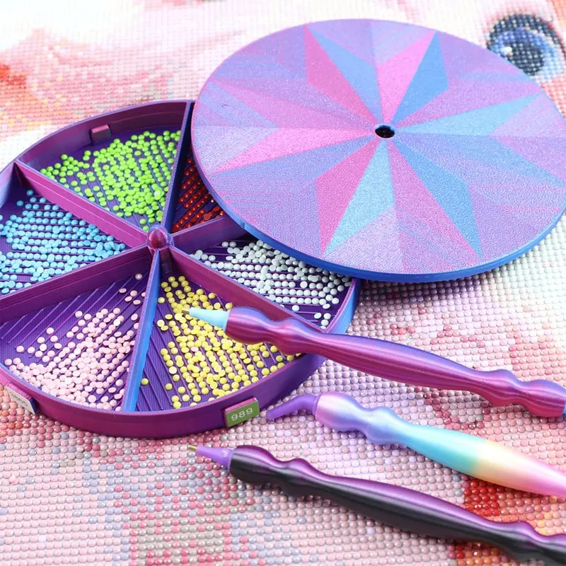 1 Set 6Pcs Diamond Painting Trays with Lids, DIY Diamond Art Tool Accessories, Perfect Gift for Diamond Painting Lovers view 4