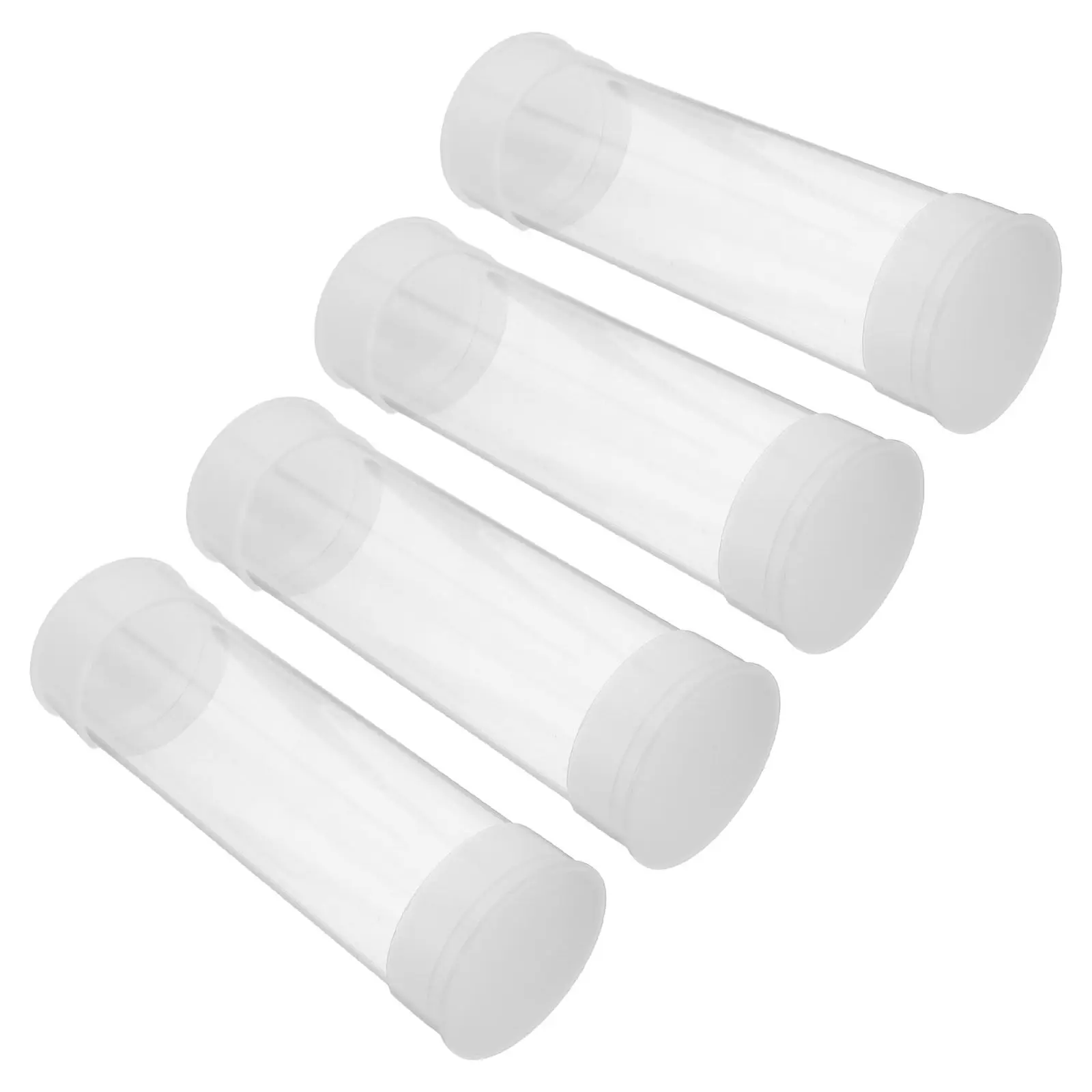 4Pcs Transparent Golf Ball Organizer High-Quality Pet Storage Display Tube Moisture-Resistant Clear Container for Practice