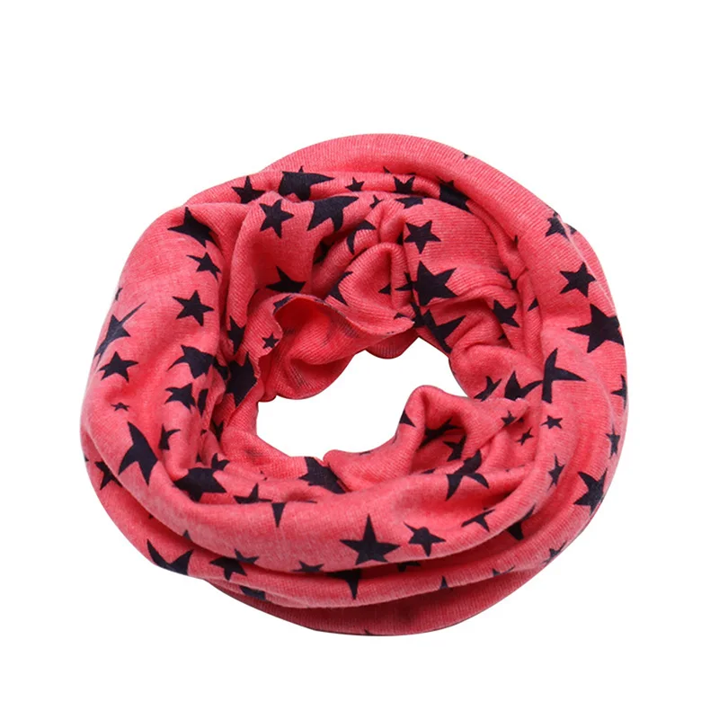 2024 cartoon Children Boys Girls Baby Wool Ring Scarf Cotton O Ring printed Scarf Neck Scarves Shawl warm Winter Neckerchief