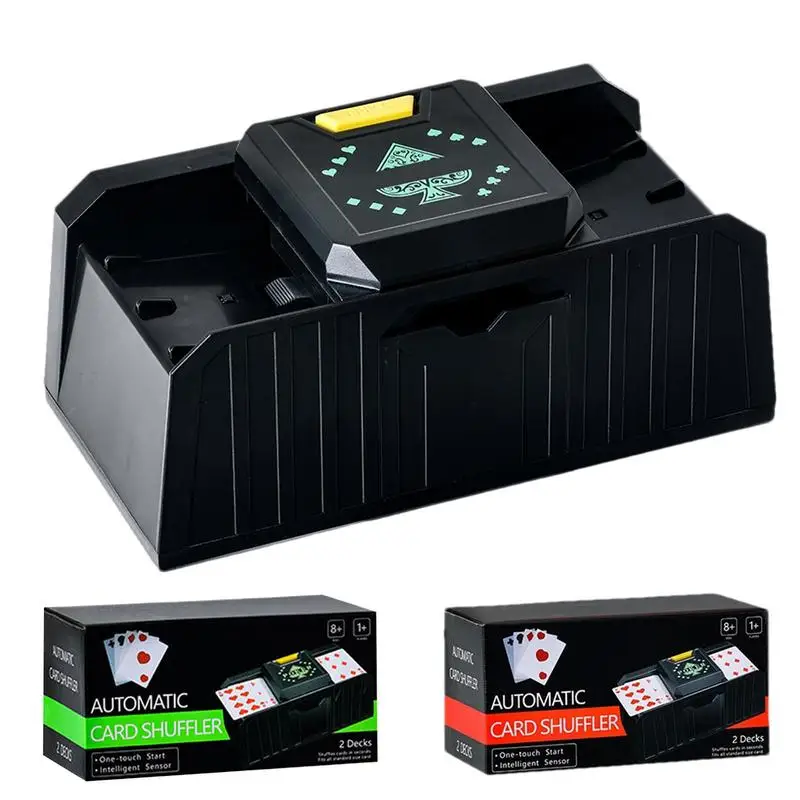 Auto Shuffler For Cards Auto Card Shuffler 2-Deck Auto Card Shuffler Battery-Operated Electric Poker Shuffler For Card Game