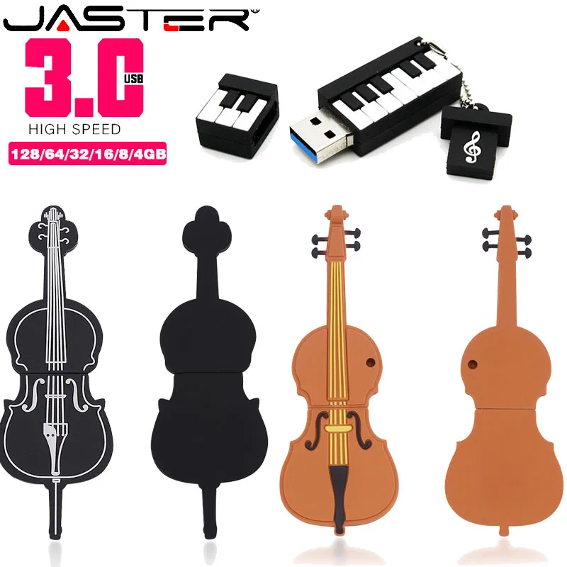 Chiavetta USB 2.0 A Forma Di Strumento Musicale – Violino, Pianoforte, Chitarra – Da 4GB A 128GB