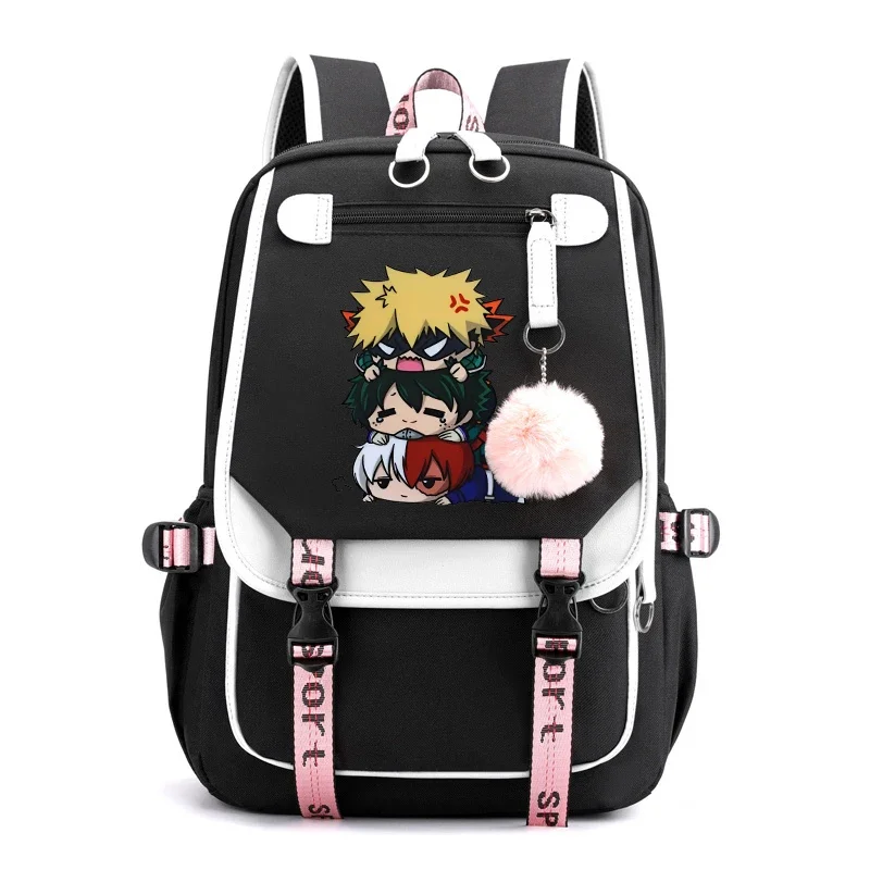 New Anime Deku bakugou Katsuki Todoroki Shoto printing backpack casual backpack Boys Girls large schoolbag fashion travel bag