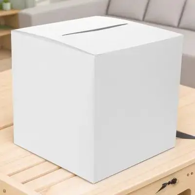 

1Set White Paper Wedding Card Box Keepsake Container for Wedding Reception Card Storage Keepsake Box Paper Gift Boxes