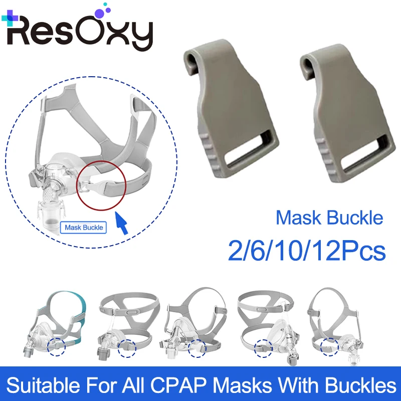 

Resoxy CPAP Mask Buckle, NM FM Respirator Vent Mask Clasp, CPAP Headband Universal Accessories For All Mask Models With Buckle