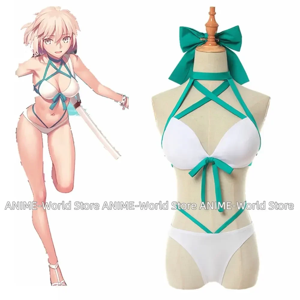 

Unisex Anime Cos Fate Grand Order FGO Apocrypha Okita Souji Cosplay Costumes Outfit Halloween Christmas Uniform Custom Size