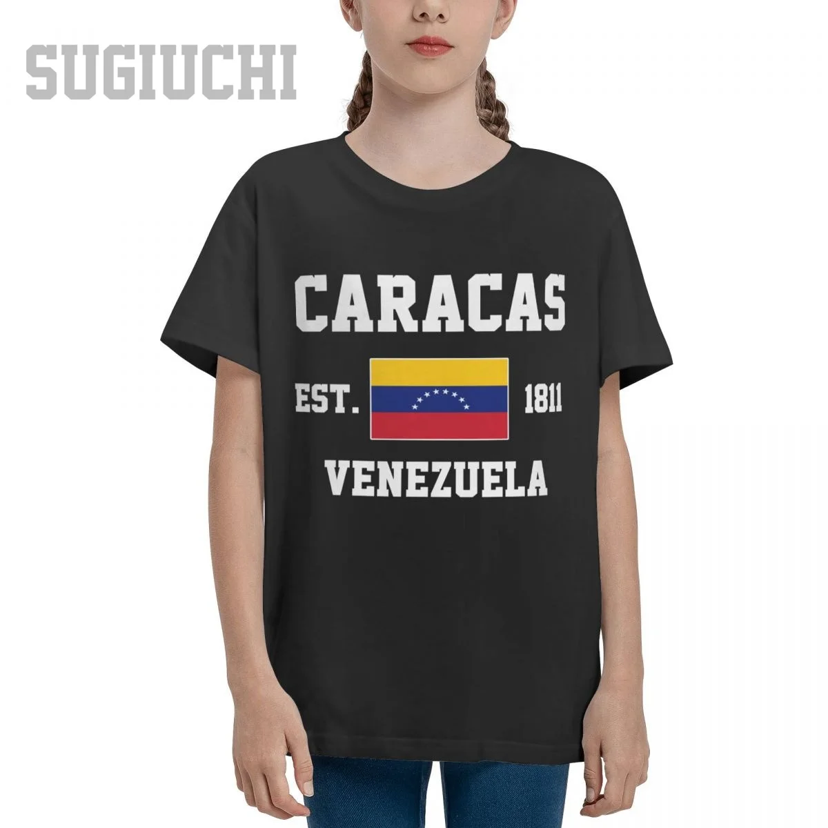 Unisex Youth Boy/Girl Venezuela EST.1811 Caracas Capital T-shirt Kids tshirt tee 100% Cotton T Shirt o-neck short Children