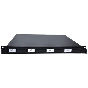 

Unestech 3.5in SATA SAS Tray-less metal chassis for 6Gbps ,Support 1U Rack 4 bay server case HDD Enclosure