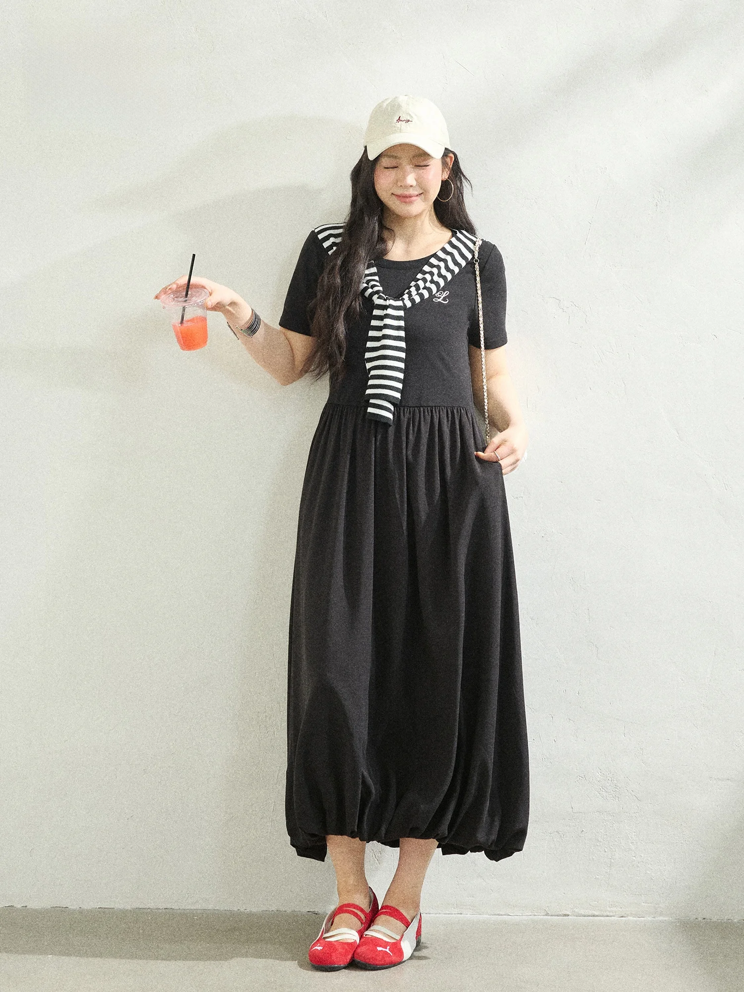 

Комплект: повседневная полосатая шаль и юбка с цветочным принтом для полных женщин, с завышенной талией, облегающий крой, летнее повседневное женское платье