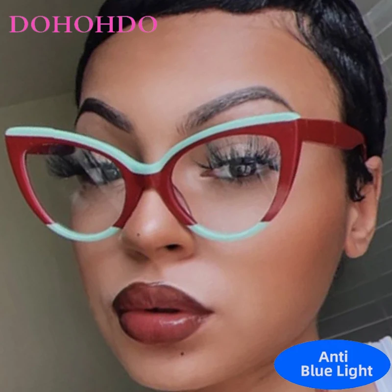 

Assorted Colors Retro Cat Eye Eyeglasses Men Women Fashion Brand Designer Optical Spectacle Anti Blue Light Computer Eyeglasses
