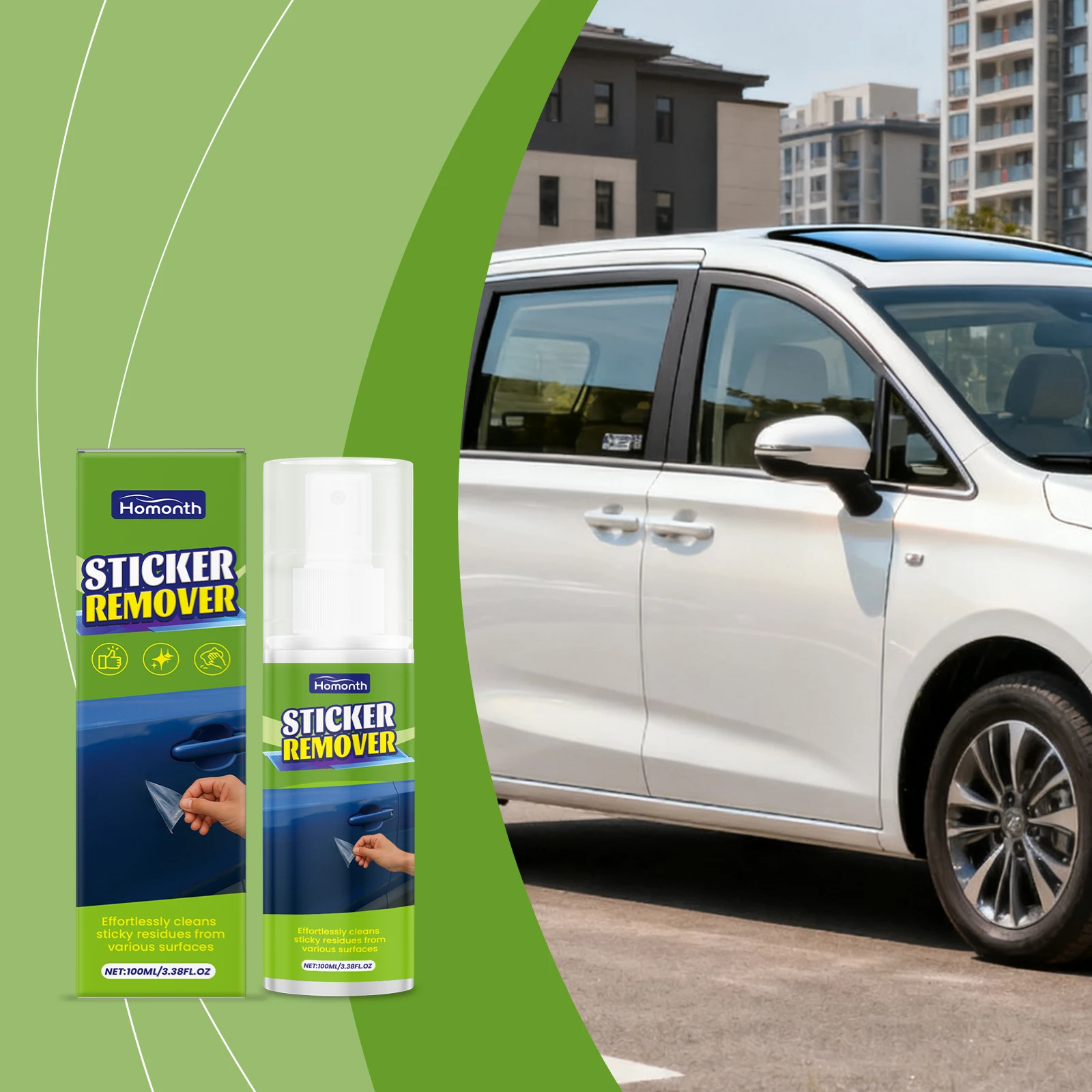 

Multi-Purpose Adhesive Remover - Auto Glue Cleaner for Stubborn Residue Dissolving, Daily Cleaning & Car Paint Protection