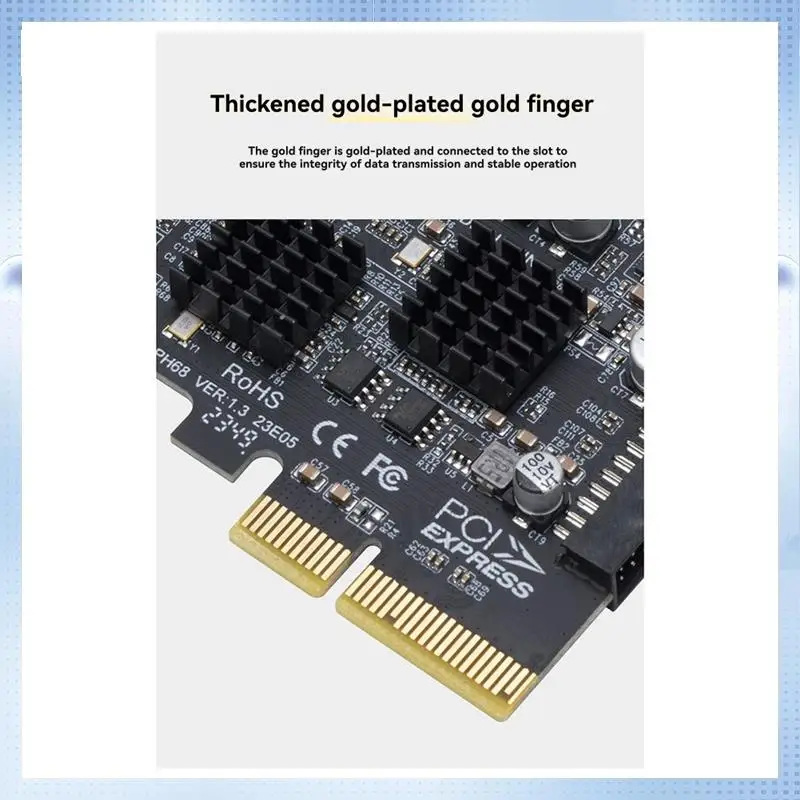 

A82Q-USB PCIE Card Type C Adapter Card PCI-Express 4X To USB 3.2 Gen 20Gbps 20GB Driver-Free For Win