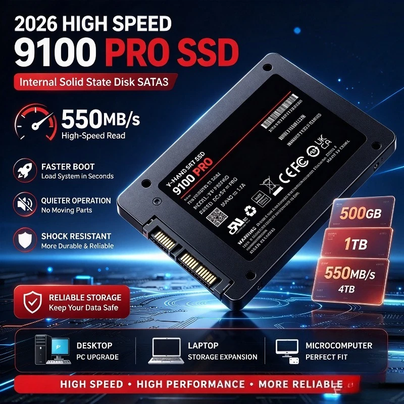 Original High Speed 2TB 4TB SATA3 550MB/S Internal 9100 PRO SSD Solid State Disk  for Desktop Microcomputer Laptop Pro Use