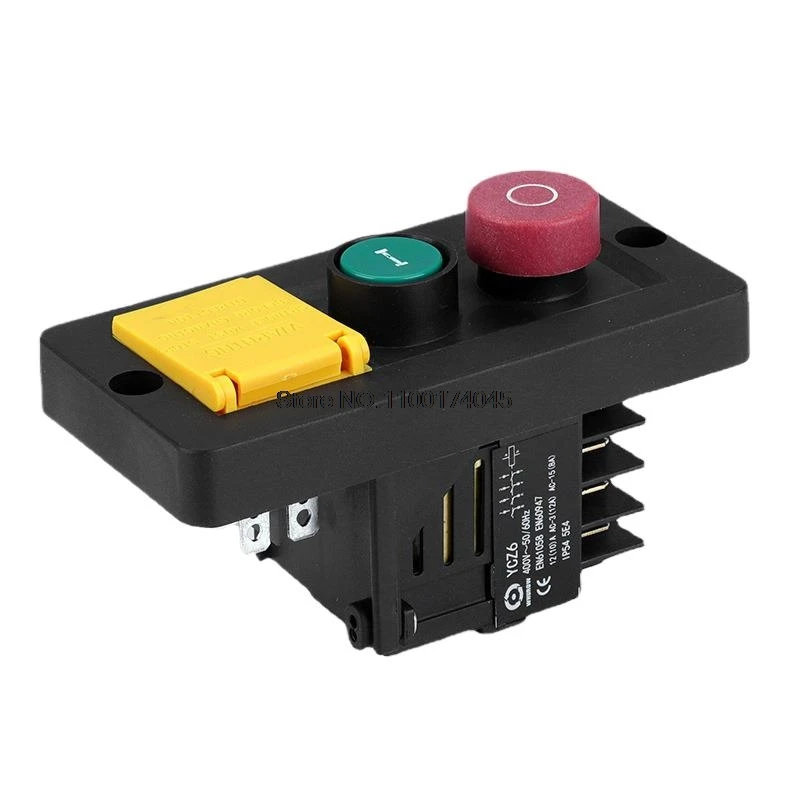 Botón pulsador YCZ6 y interruptor electromagnético de parada de emergencia ON-OFF con interruptores basculantes 400V 50/60Hz monofásico/trío