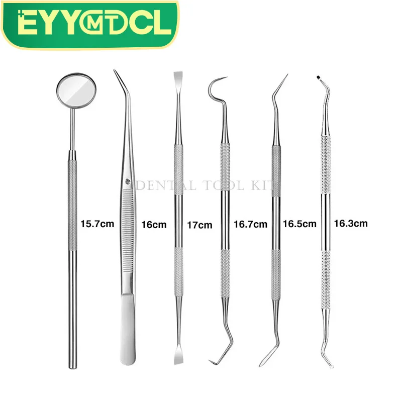 Stainless Steel Dentist Clean Tools Teeth Set Dental Stain Eliminator For Remover Dental Calculus Stains Oral Whitening Care Kit