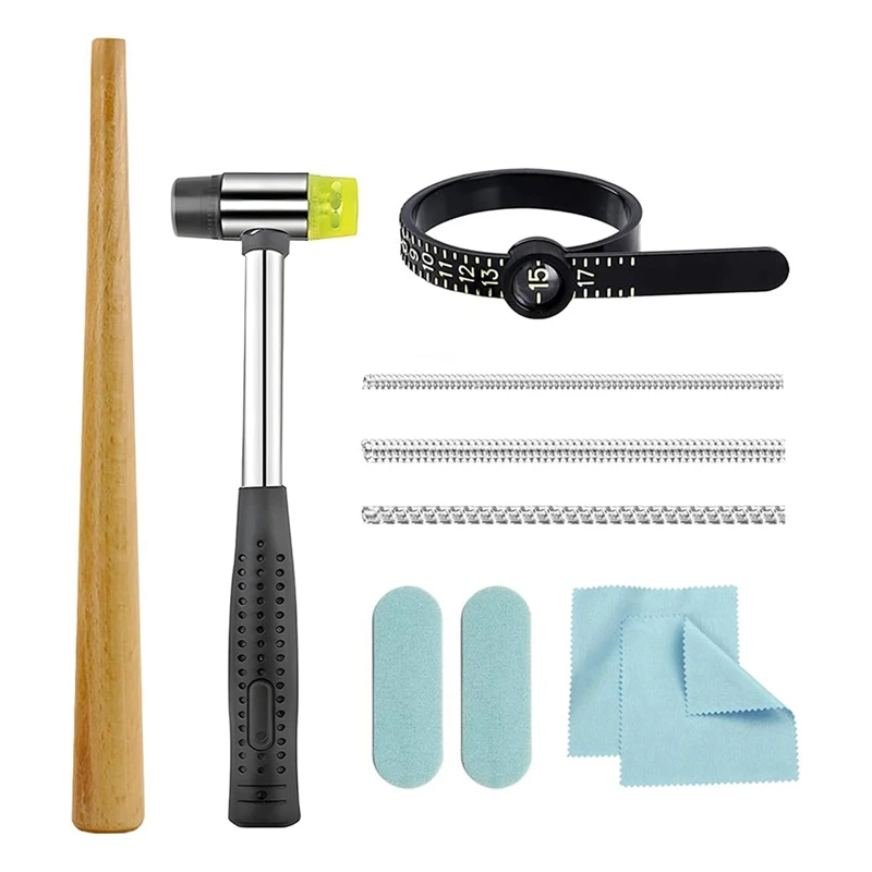 

AD33 HOT Ring Mandrel Ringsizing Tool Ring Measuring Gauge For Repairing Bent Rings Repair Making Sizing Kit Size Adjuster