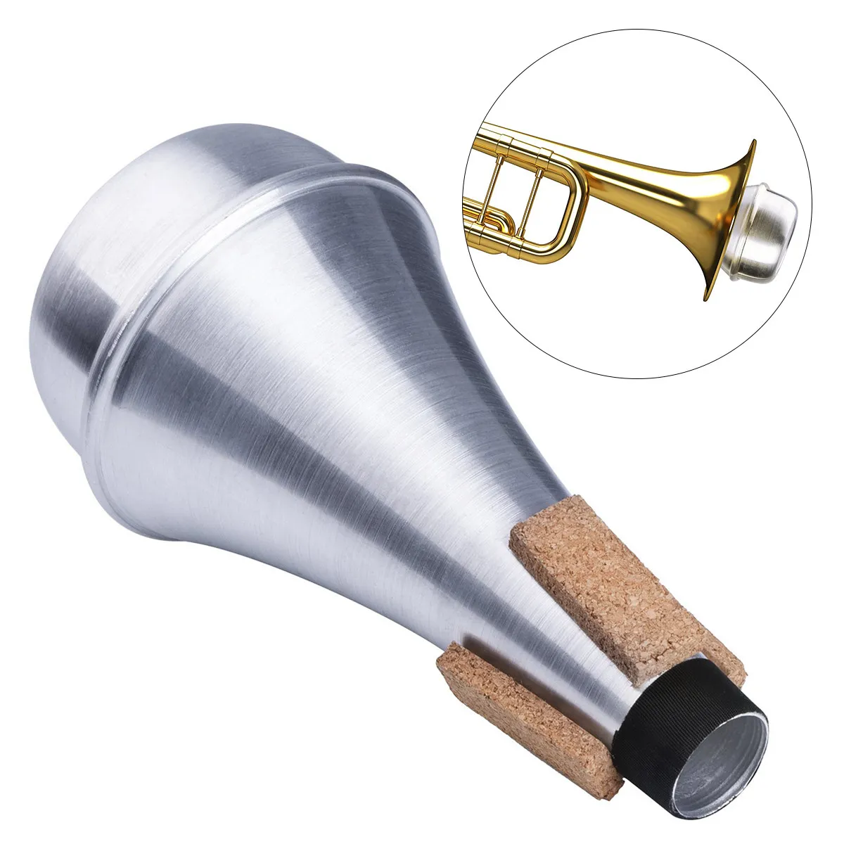 

Глушитель для трубы (сурдина) для ночных тренировок, снижает шум на 90%, сохраняя тембр, совместим с большинством моделей.