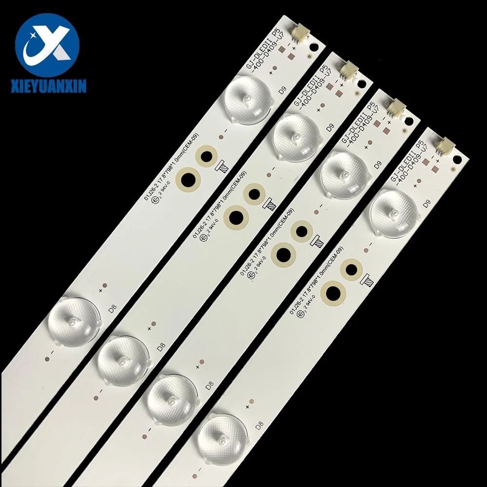 3V 798Mm Led Backlight TV untuk AOC 40Inch LB-PF3528-GJD2P5C404X9-B 4 Pcs/Set TV Led Lampu Latar Strip LED-40B800 LD40E01M D40PV1000