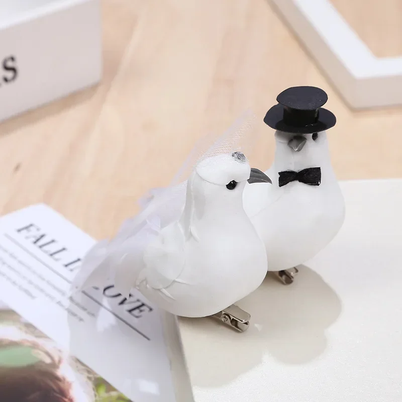 Palomas blancas decorativas colgantes para jardín y hogar - imagen 5