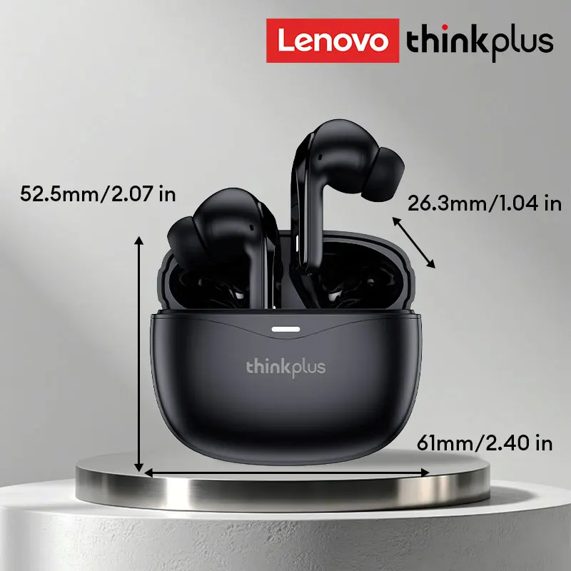 בחר אוזניות אלחוטיות Lenovo XT52 המקוריות Bluetooth V5.4 עם סאונד מוזיקה HiFi, אוזניות עם זמן עמידות גבוהה של 18 שעות