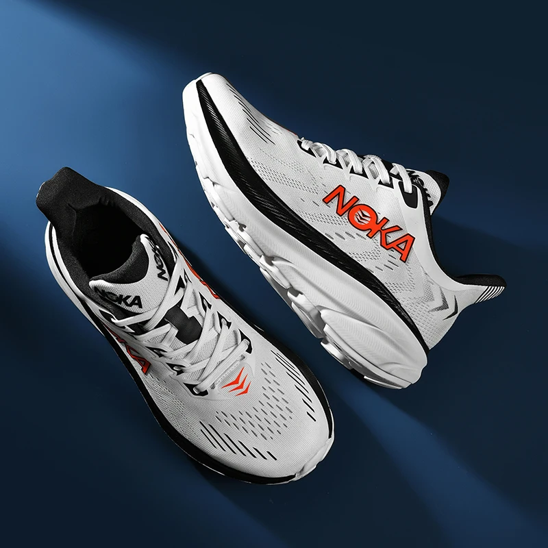 حذاء جري رجالي ذو وسادة هوائية من الكربون يسمح بمرور الهواء وخفيف الوزن من ماراثون للنساء، حذاء رياضي مرن غير قابل للانزلاق