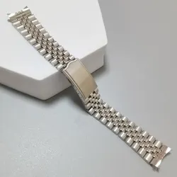 18mm 19mm 20mm 21mm Curved End 316L Stainless Steel Silver Jubilee Watch Strap Band Bracelet Fit for Seiko 5 Series Watch