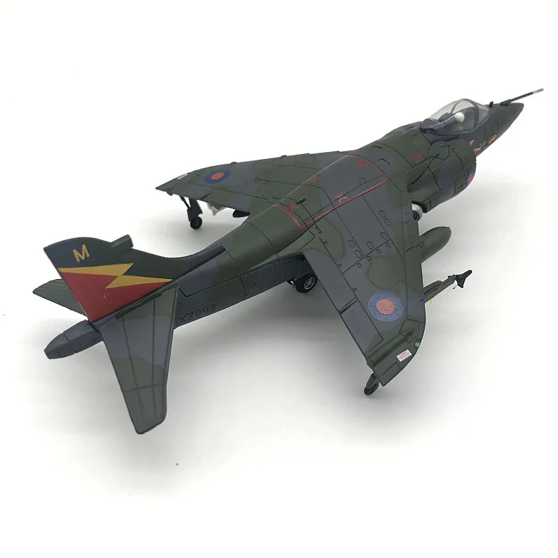 1: 72 British Harrier Jet Vertical Lift Fighter Simulation Alloy Aircraft Model Finished Pendant