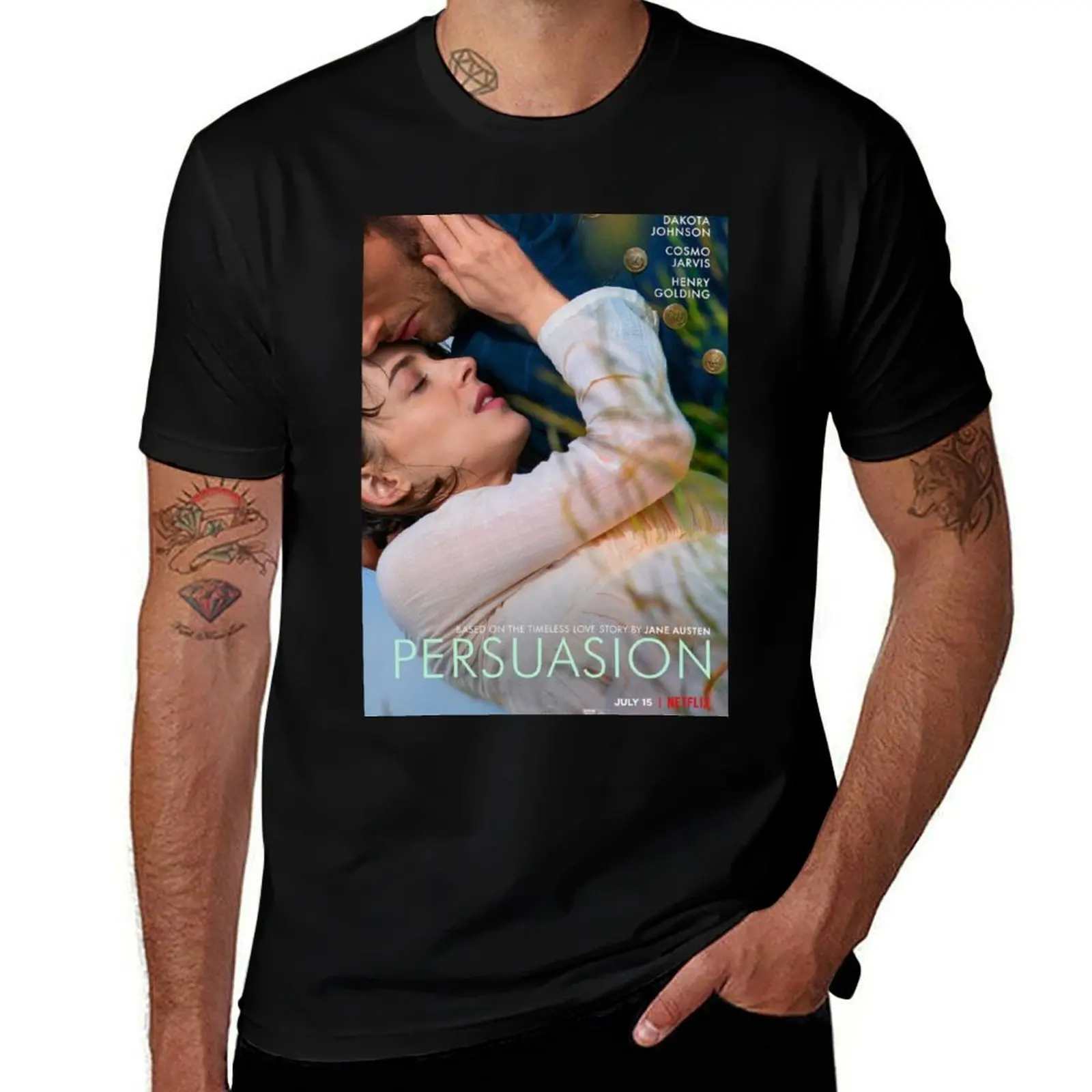 T-shirt respirant pour entraînement physique, film Persuasion 2022