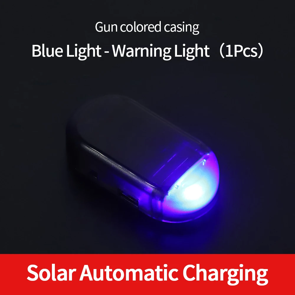 

Автомобильный поддельный светильник безопасности на солнечной энергии, имитация манекена сигнализации, беспроводная предупреждающая противоугонная лампа, светодиодные мигающие огни