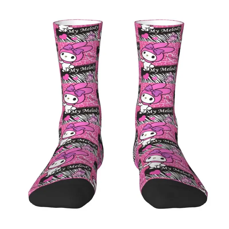 Custom Cute Cartoon My Melody Sanrio Japan Anime Socks Women Men Warm 3D Print Football Sports Socks