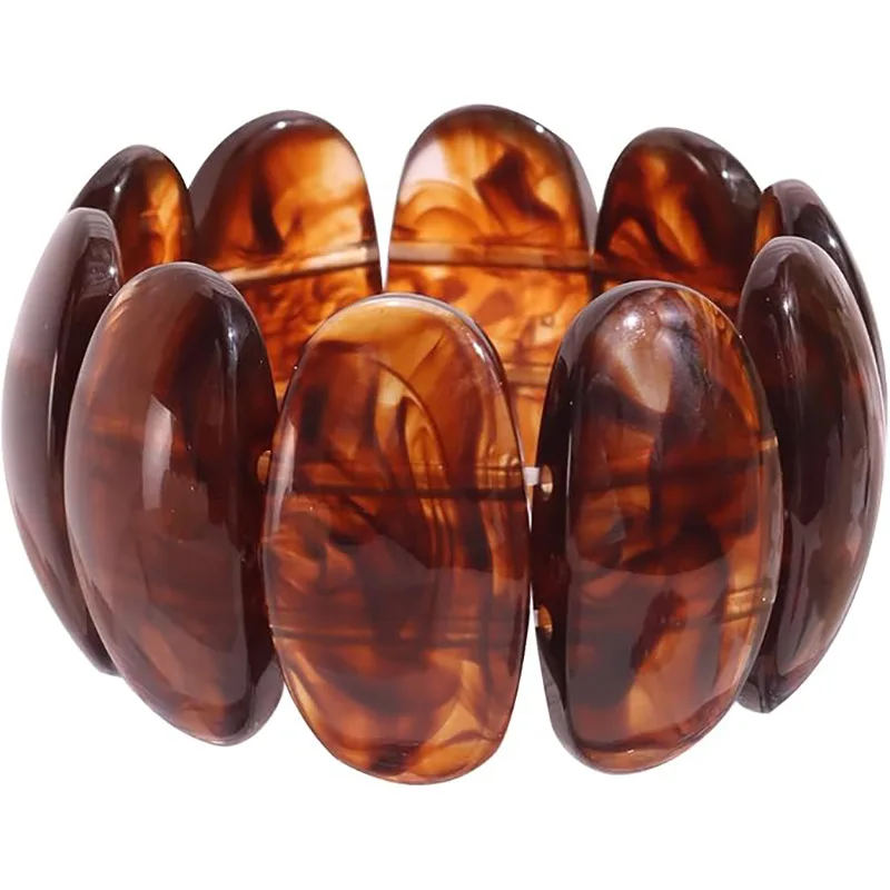 Fashion smudged geometric resin bracelet light luxury high-end niche bracelet jewelry