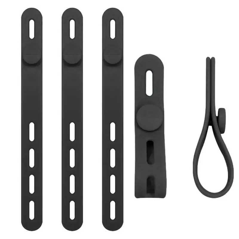 Silicone Cable Ties Assorted Color Reusable Heavy Duty Cable Organizer Management for Fastening Cords and Wires Cable Straps