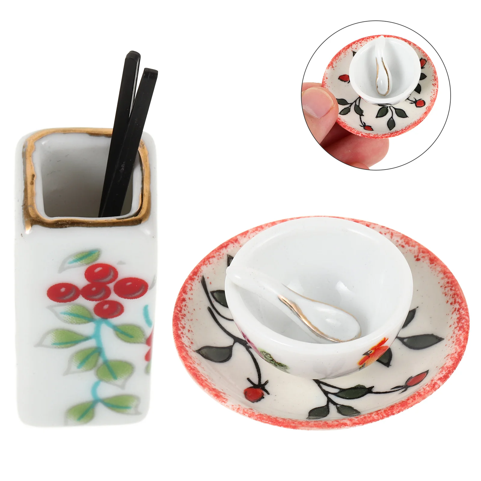 

Mini Kitchen Utensils Toys Accessories Miniature Tableware House Cutlery Model Plate