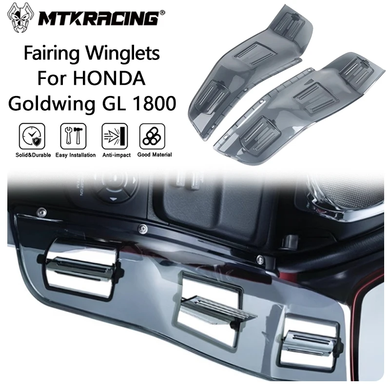 

MTKRACING Fairing Winglets For HONDA Goldwing Gold Wing GL 1800 2001-2017 Motorcycle Side Spoilers Wind Deflector