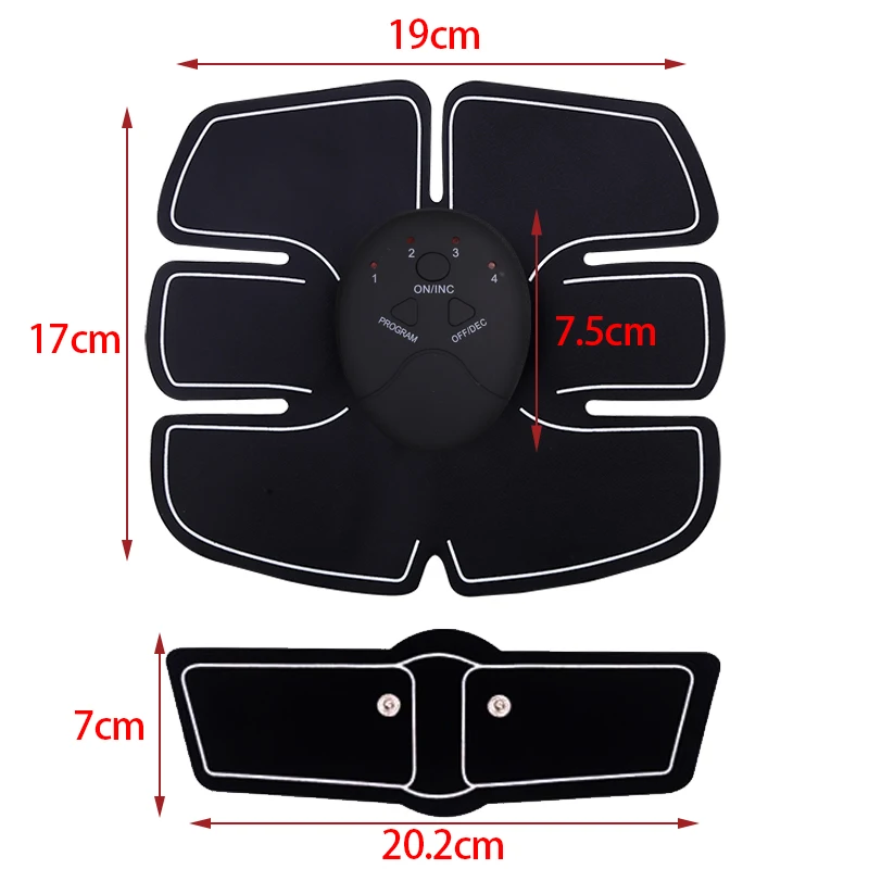 Wireless EMS ABS Stimulation Massager Pad Body Slimming Trainer Machine Electric Muscle Stimulator Abd Exerciser Pads
