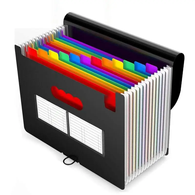 

12 Pockets Accordian File Folder Expanding File Organizer Filing Box Portable Colorful Paper/Bill/Receipt/Document Holder