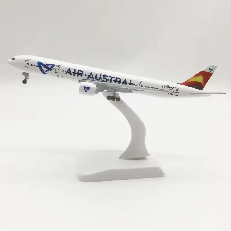 Modello di aereo B777 Air Austral Modello di aereo 20 cm b777 Replica in metallo Modello di aeroplani Giocattoli per bambini Regalo da collezione