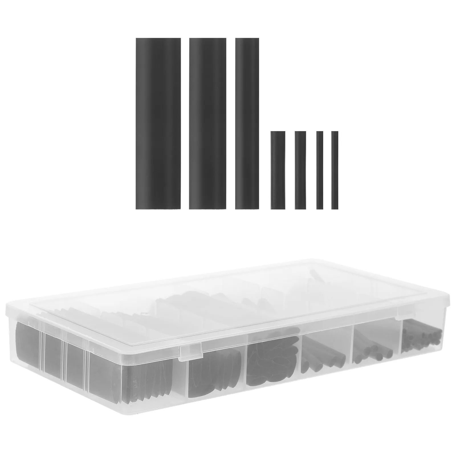 127Pcs Heat Shrink Tubing Kit Assorted Sizes Wire Cable Wrap Insulation Heat Shrink Tubes Electrical Sleeve Wrap Cable