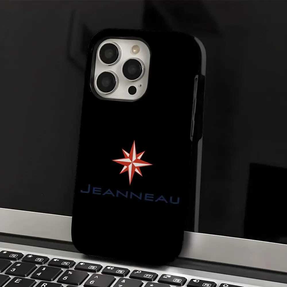

J-JEANNEAU logo Phone Case Phone Case INS For IPhone 16 15 14 13 12 11 Pro Max X XR XSMax 7 8 Plus Glossy Film Hard PC Cover