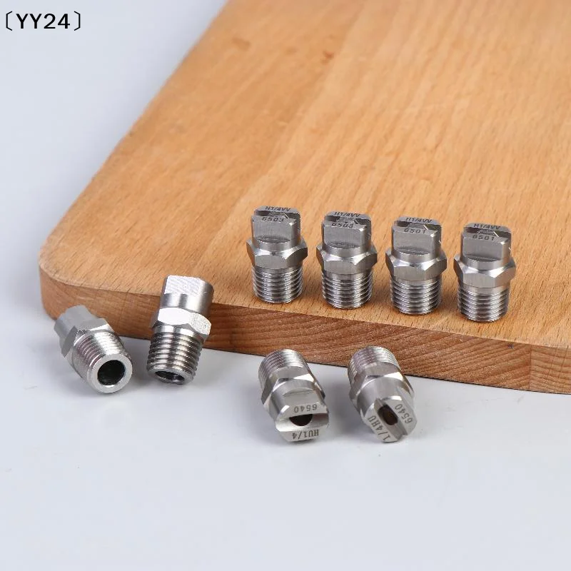 2PCS BSPT High Pressure Flat Fan Nozzle 65 Degree HVV Water Spray Nozzle For Cleaning〔YY24〕