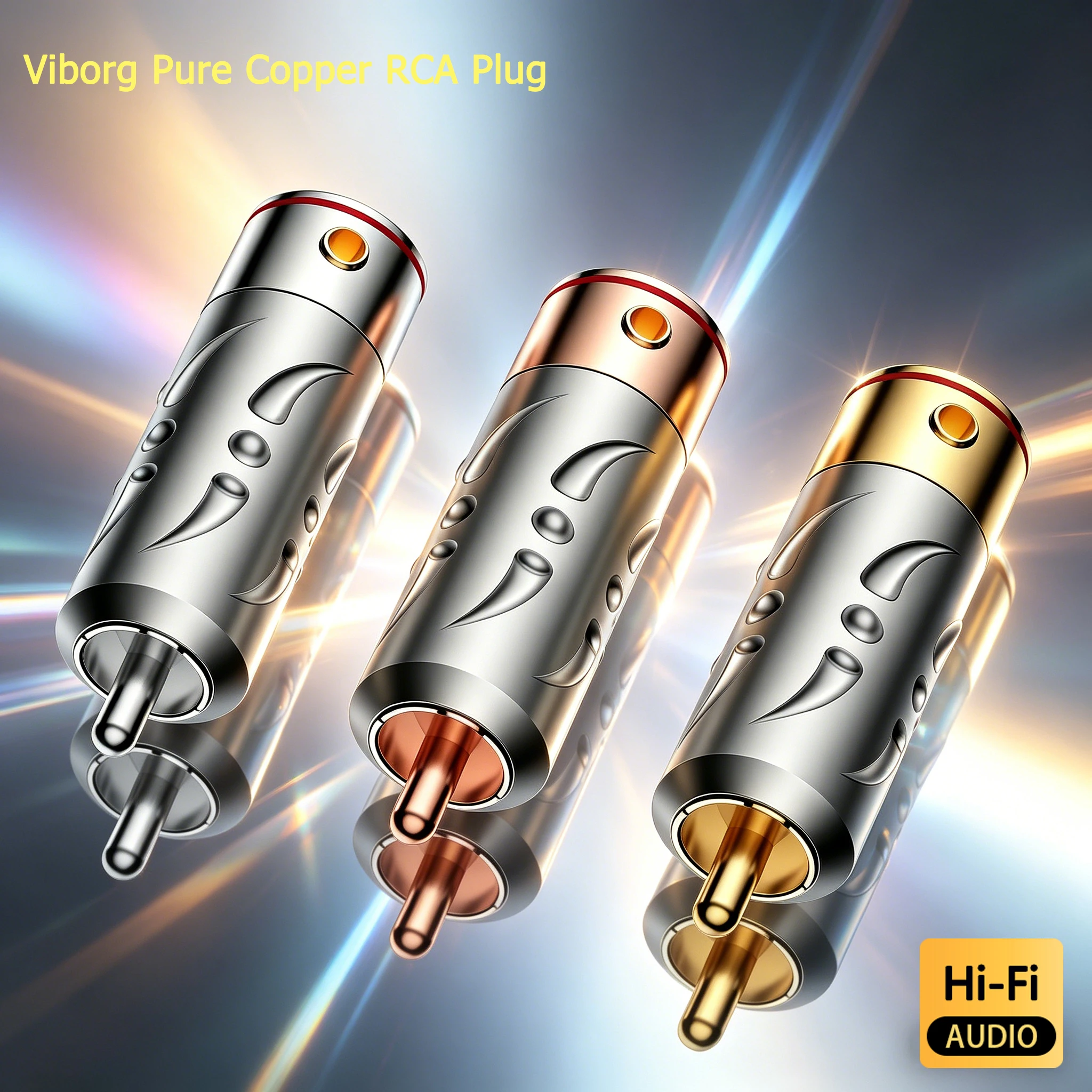 viborg-vr109-series-hi-end-rca-audio-plug-pure-copper-gold-plated-rhodium-plated-connector