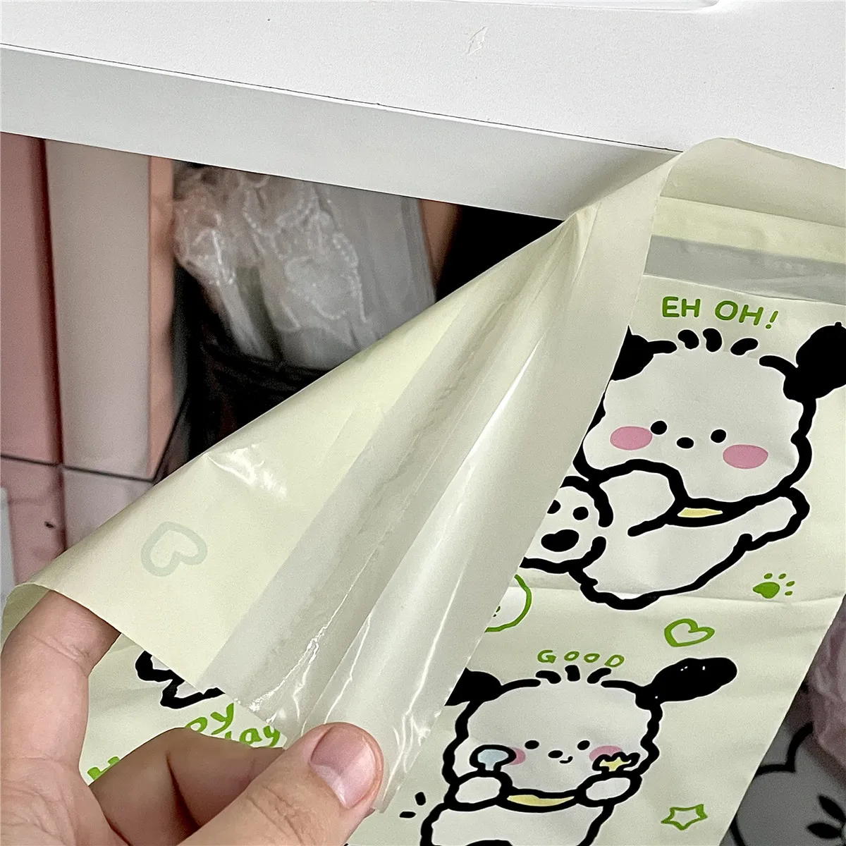 Kawaii No Trace Garbage Bag Sanrio Sanrio Cinnamoroll Pochacco Cute Anime Dormitory Waterproof Storage Bag Gift Gift