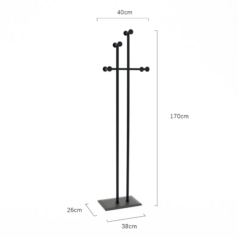 Nordic Floor Standing Coat Rack Bedroom Bedside Clothes Hanger Vertical Storage Organizer for Bag Space Saving Clothing Holder