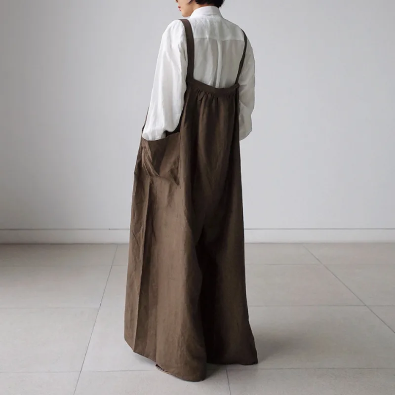 HKSH Primavera Autunno Nuove Donne Gamba Larga Tuta di Colore Solido Tasche Grandi Marea di Grandi Dimensioni Casual High Street Chic Tuta HK11857