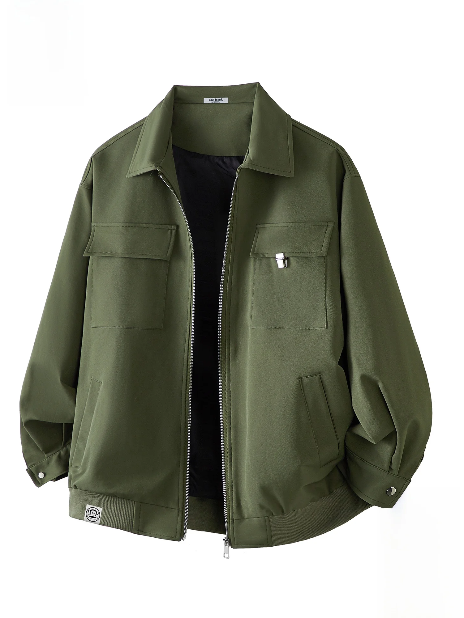 

PaulFrank Spring Workwear Jaet Loose Fit Collared Men's 2026 New Retro Casual Outerwear Large Mouth Monkey Pattern