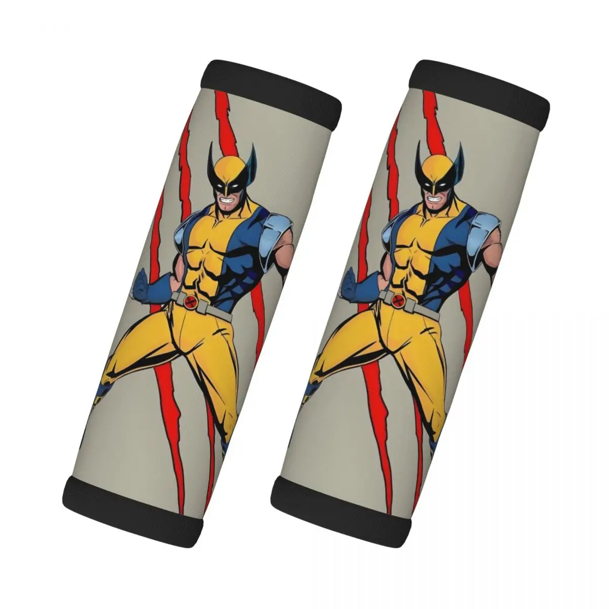 

Custom Wolverine Comic Luggage Handles Wrap Grips 2 Pcs Neoprene Suitcases Luggage Travel Accessories For Backpack Shoulder Pad