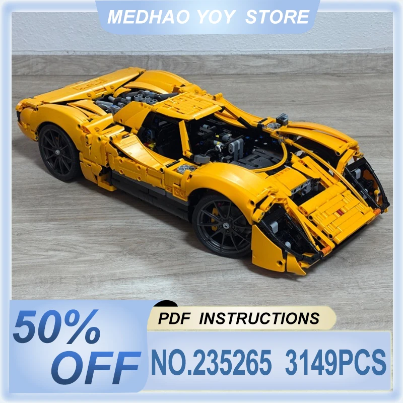 

High-end New MOC-235265 Crafted Cool Speed Sports Vehicle 42172 Assembly Model Building Block Puzzle Toys DIY Birthday Gifts Kid