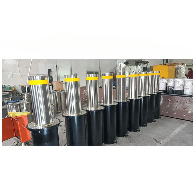 Security Steel Rising Retractable Remote Bollards Price Traffic Telescopic Electric Hydraulic Control No Parking Bollard